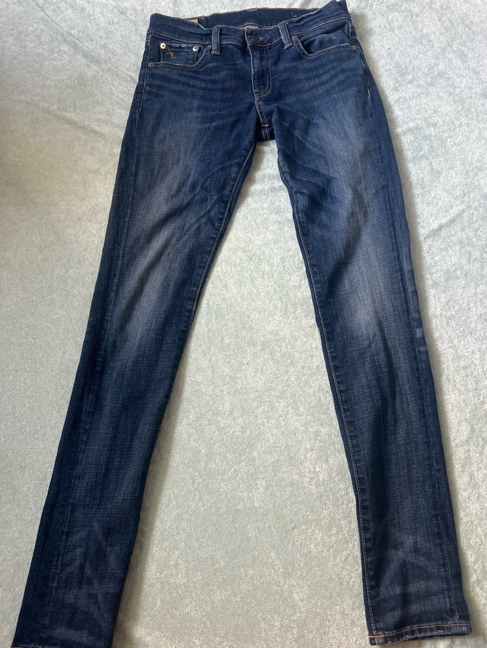 Polo Ralph Lauren Authentic Dungarees Tompkins Skinny Jeans Dark Wash 27 4